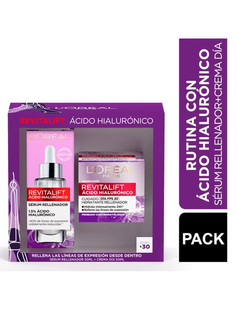 Set Tratamiento Crema Revitalift Ácido Hialurónico Día + Sérum-1