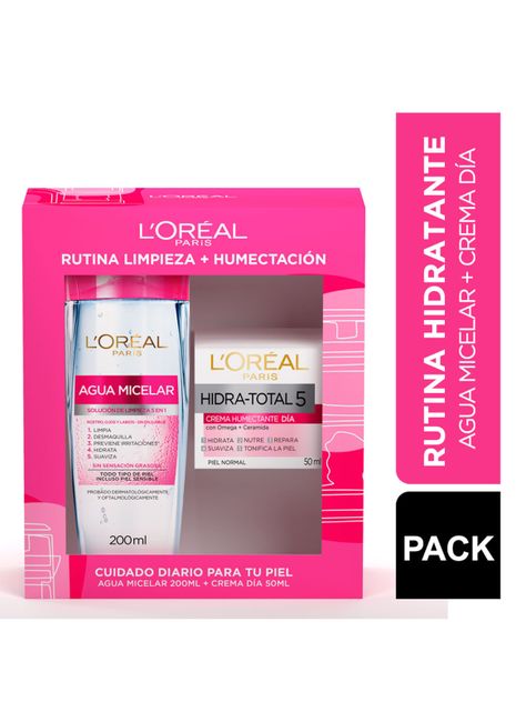 Set Dermo Expertise L'Oréal Paris Tratamiento Crema Ht5 Día + Agua Micelar 200 ml-0