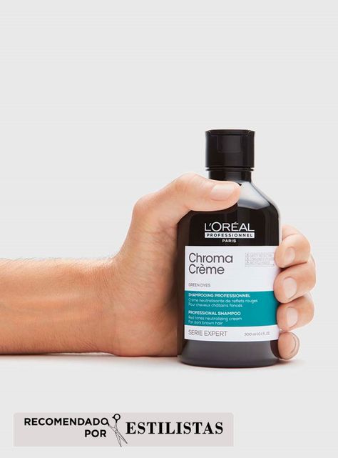 Shampoo Matizador Verde Cabello Castaño Oscuro o Negro Chroma Crème 300 ml-4