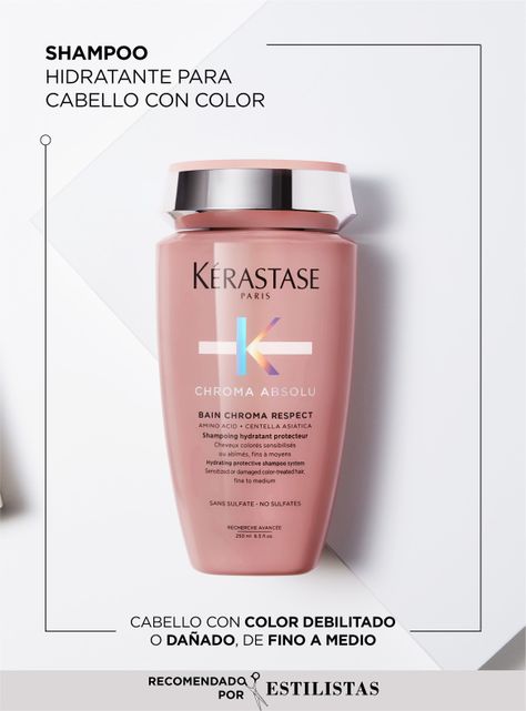 Shampoo Protección Del Color Cabello Fino Bain Chroma Respect Chroma Absolu 250ml-1