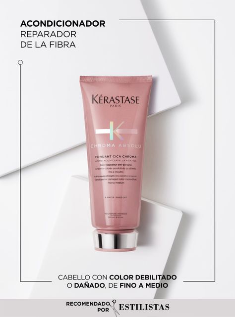 Acondicionador Fortalecedor Cabello con Color Fondant Cica Chroma Absolu 200ml-1