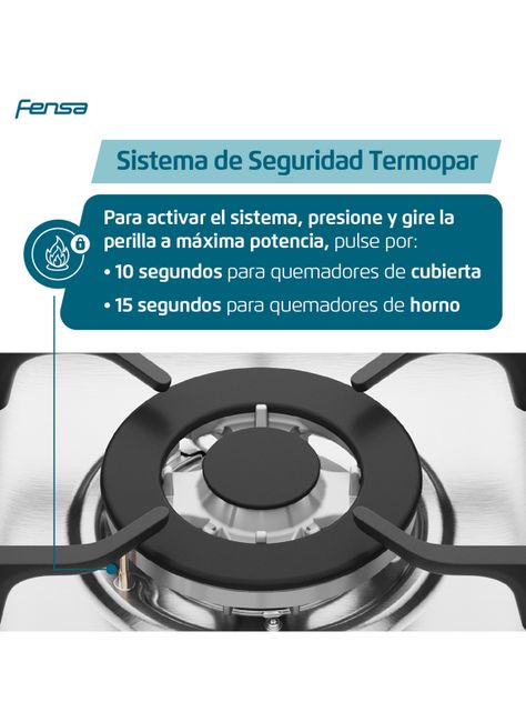 Cocina a Gas 4 Quemadores F 2808 T Espejado-4