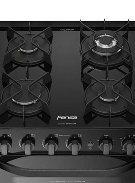 Cocina a Gas 4 Quemadores F 3000 BT Negro-2