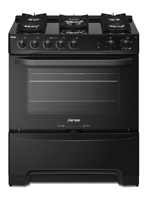 Cocina a Gas 5 Quemadores F 6500 T Negro-0