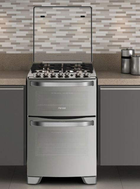 Cocina a Gas 4 Quemadores 56 DXT Color Espejado-4