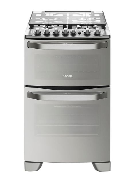 Cocina a Gas 4 Quemadores 56 DXT Color Espejado-0