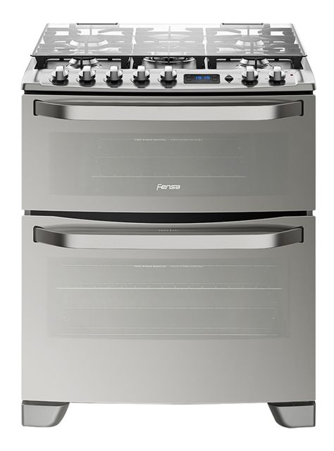 Cocina a Gas 5 Quemadores 76 DXT Color Espejado-0