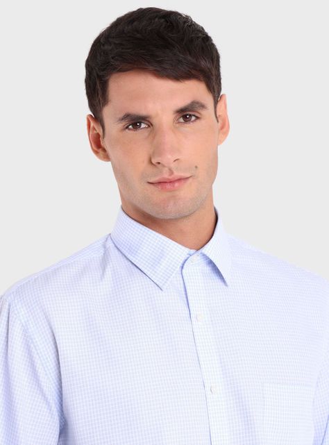 Camisa Estampada Cuadros Manga Larga-2
