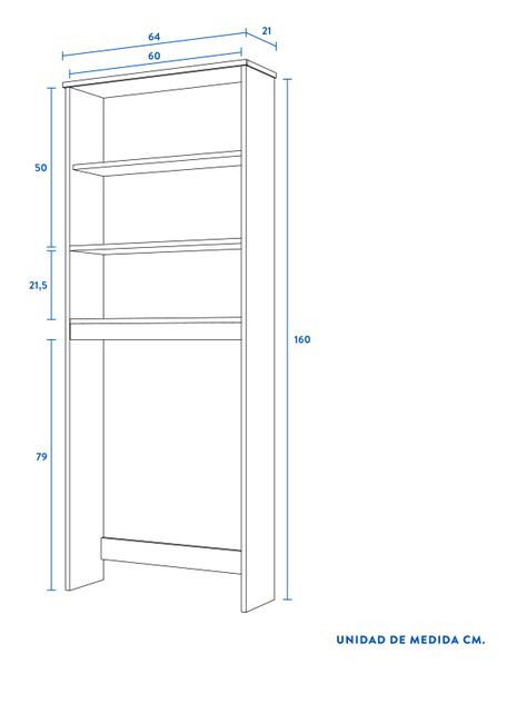 Estante 2 Puertas + Estante Organizador Baño-2