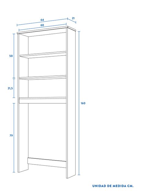 Estante 2 Puertas + Vanitorio + Estante Organizador-3