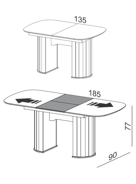 Juego Comedor Extensible + 6 Sillas-1