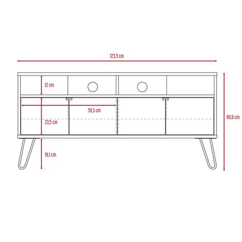 Rack TV 55" Vassel Miel Plomo TuHome-2