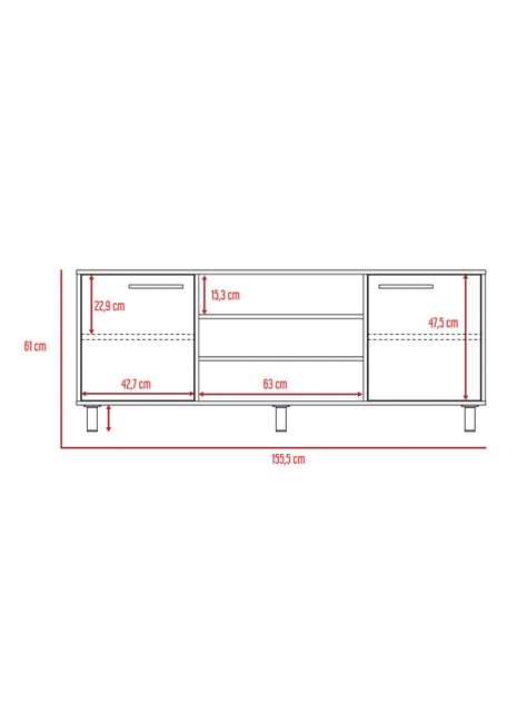 Rack TuHome TV 65" Kaia Wengue Miel TuHome-2
