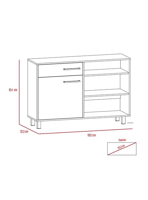 Buffet Kaia Wengue Miel TuHome-2