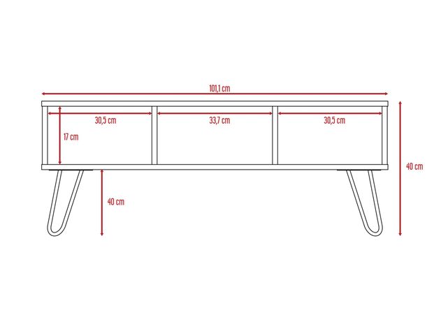 Combo Muebles Vassel Miel Plomo Rack TV 55" + Mesa Centro TuHome-4
