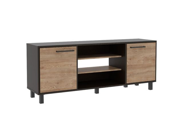 Rack TV 65" + Mesa Centro Kaia Negro Miel TuHome-6