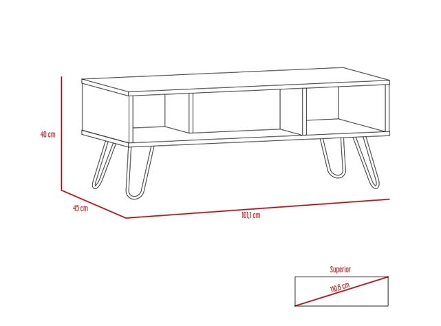 Combo Muebles Vassel Miel Plomo Bar + Rack TV + Mesa de Centro TuHome-2