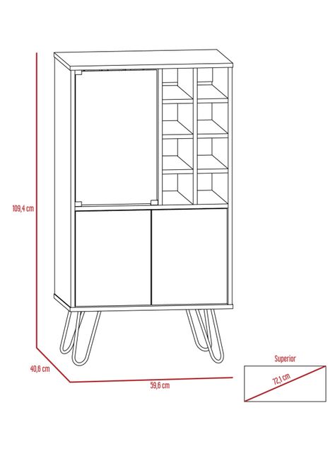 Combo Muebles Vassel Miel Plomo Bar + Rack TV + Mesa de Centro TuHome-6