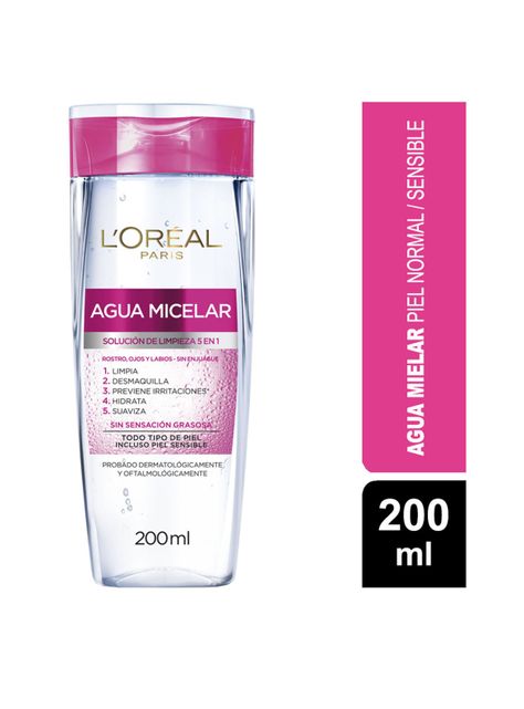Agua Dermo Expertise L'Oréal Paris Micelar Ht5 Piel Sensible 200 ml-0