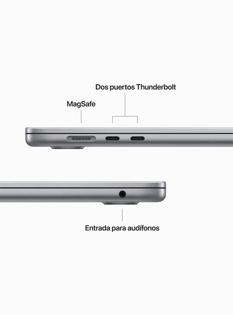 MacBook Air 15" Chip M2 8 Núcleos CPU y 10 Núcleos GPU 8GB RAM 256GB SSD Gris Espacial-8