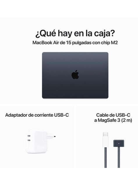 MacBook Air 15" Chip M2 8 Núcleos CPU y 10 Núcleos GPU 8GB RAM 256GB SSD Color Medianoche-9