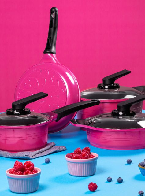 Batería de Cocina 7 Piezas Raspberry-4