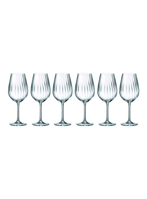 Set 6 Copas Cristal Blanco Sarah Waterfall 400 ml-0