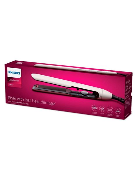 Alisador de Pelo Serie 5000 BHS515/00 Blanco Seda-1