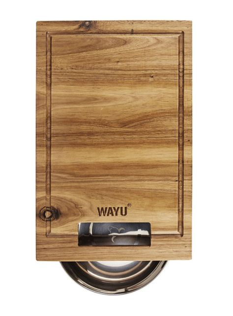 Tabla Madera + Bowl Acero-0