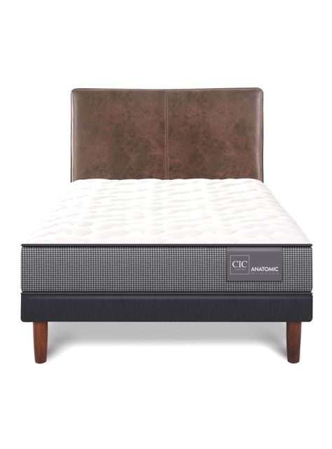 Cama Europea Anatomic 1.5 Plazas + Respaldo Baker-1