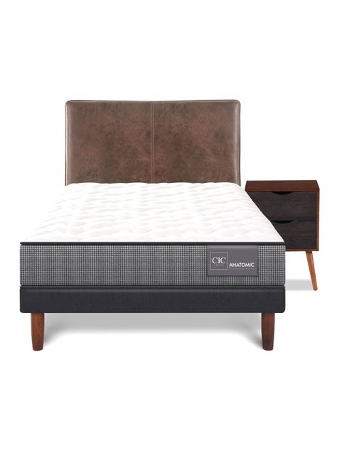 Cama Europea Anatomic 1.5 Plazas + Set Baker-1