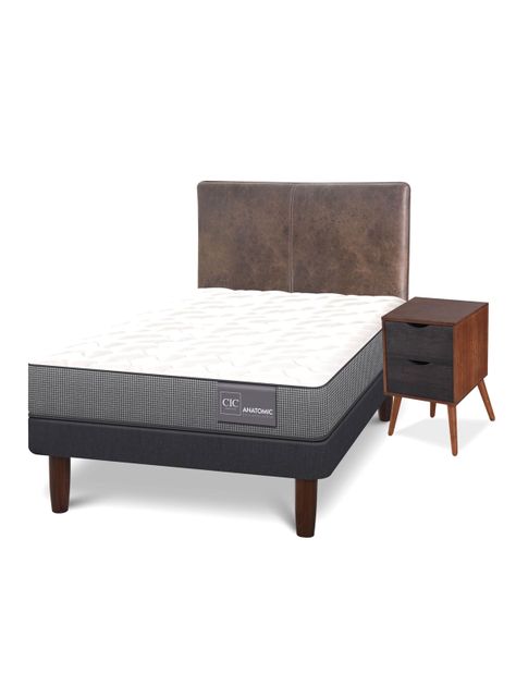 Cama Europea Anatomic 1.5 Plazas + Set Baker-0