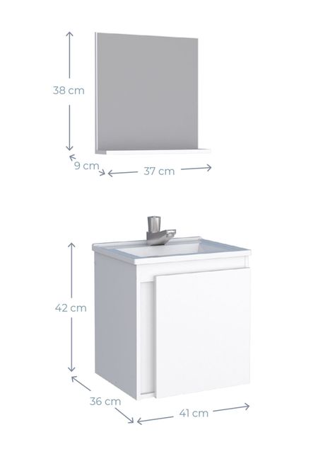 Mueble Vanitorio + Aéreo con Espejo-1