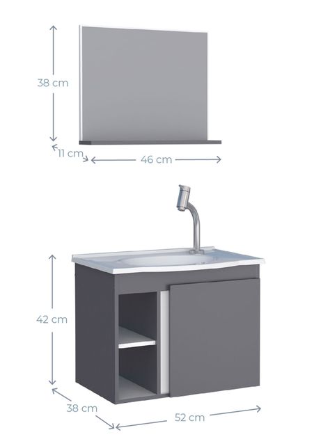 Mueble Vanitorio + Aéreo Espejo Safira-1