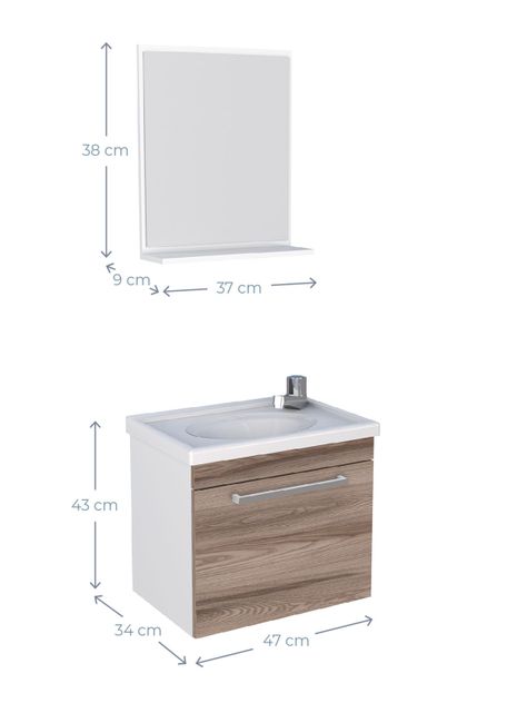 Mueble Vanitorio + Aéreo Espejo Agata-1