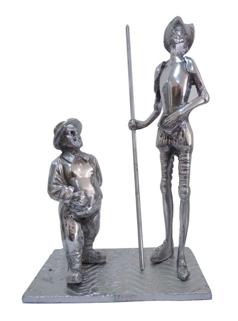 Figura Don Quijote y Sancho Panza 34 x 20 x 15 cm-0