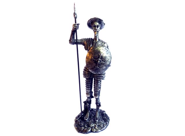 Figura Decorativa Quijote Con Lanza Plata-0