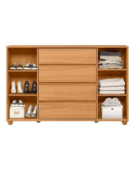 Cómoda Evidenza Rustic 2 Puertas 4 Cajones-3