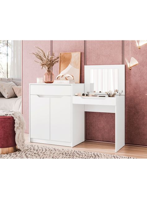 Tocador Trend Blanco Matte 2 Puertas 1 Cajón-4
