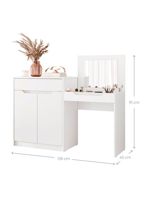 Tocador Trend Blanco Matte 2 Puertas 1 Cajón-1