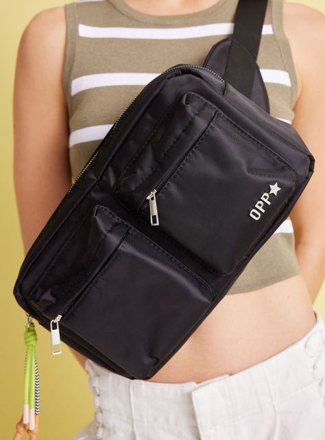 Cartera Crossbody de Nylon con Bolsillos-1