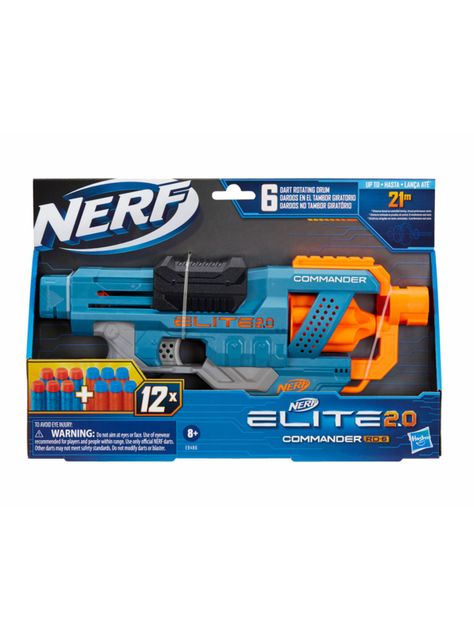 Lanzador Nerf Elite 2.0 Commander Rd6 12 Dardos-1