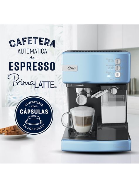 Cafetera y Cápsulas Automática Primalatte Celeste 6603-1