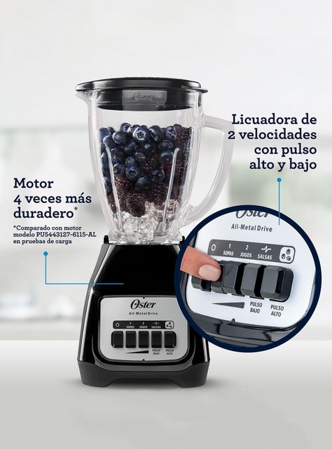 Licuadora 2 Velocidades + Pulso 1.5L BLSTKAG-BPB Negro-1