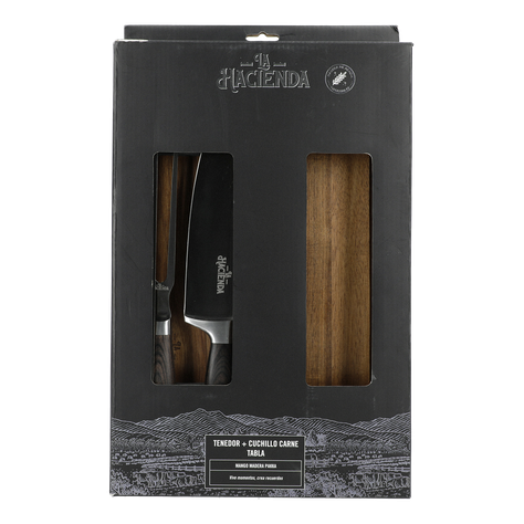 Set Tenedor + Cuchillo + Tabla 40x26 cm-4