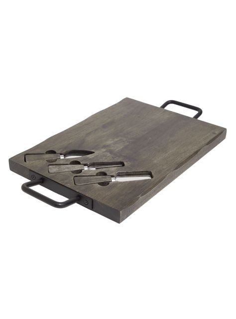 Set Tabla + 3 Cuchillos Queso-1