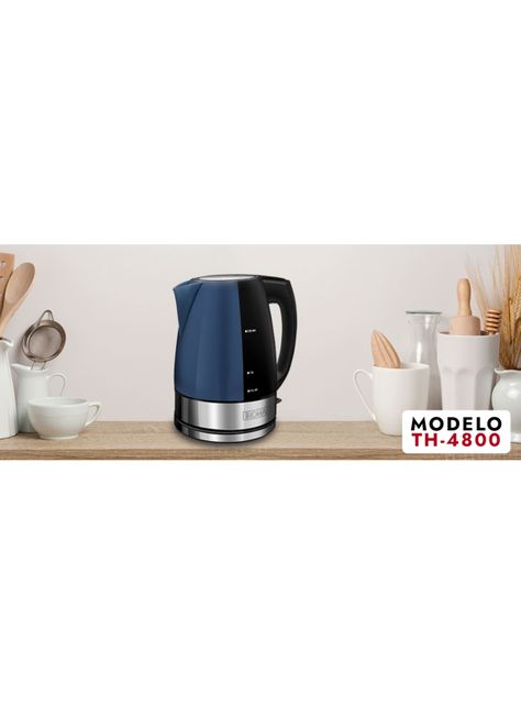 Hervidor Eléctrico 2 Litros TH-4800 Negro/Azul-8