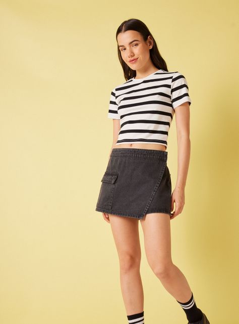 Falda Pantalón con Bolsillo Delantero y Trasero-4