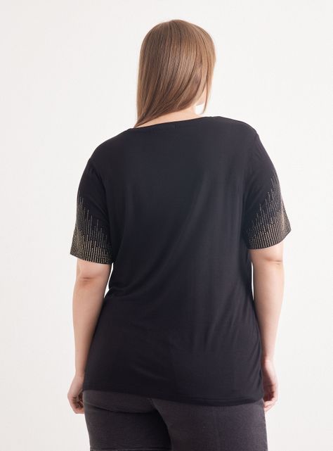 Polera Strass en Mangas-1