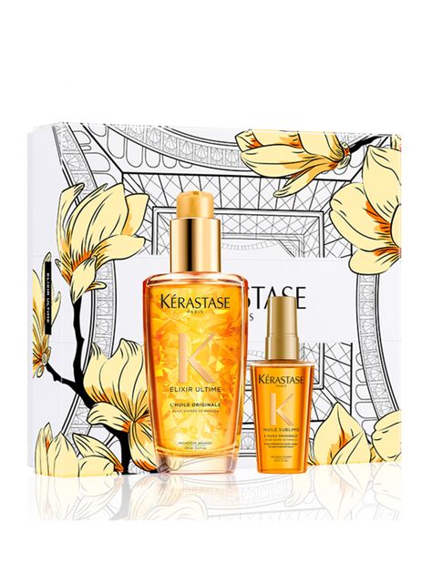 Set Todo tipo de Cabello Brillo Sublime Elixir Ultime Aceite LHuile Originale 100 ml + 50 ml Kérastase-0